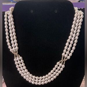 Honora 14K gold and cultured freshwater pearl 3 strand necklace. 16 inches
